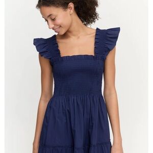 Hill House Navy Ellie Nap Dress with Ruffle Straps size M